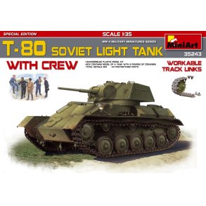 MiniArt T-80 Soviet light tank med mandskab