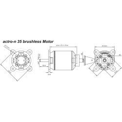 actro-n 35-4-1100 Brushless motor 2-4S fly eller bd