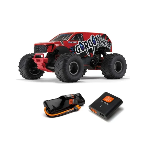 Arrma GORGON 2WD MT 1/10 RTR Smart 3300 7C S120 USB Red