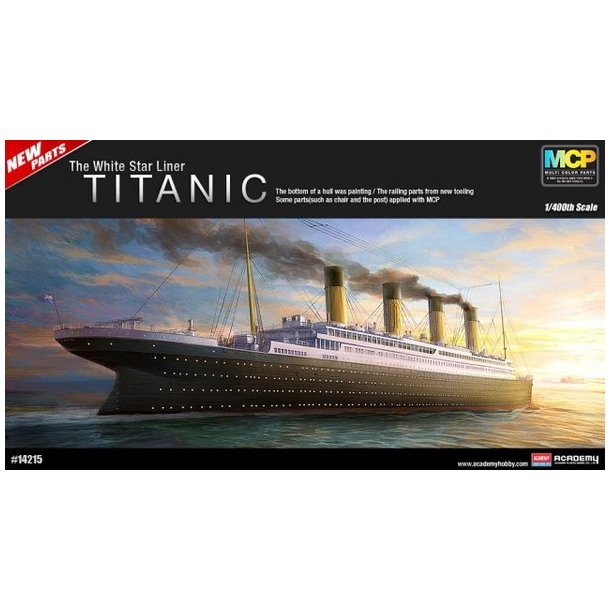 Titanic 67cm farvede dele 1/400 fra Academy
