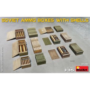 Sovjetiske ammunitionssker med ammunition 1/35
