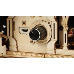 Grammophon Robotime Lasercut trbyggest kan afspille Vinyl og singles