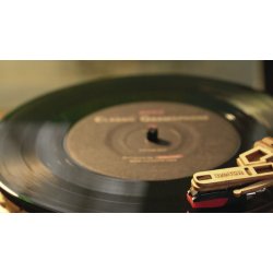 Grammophon Robotime Lasercut trbyggest kan afspille Vinyl og singles