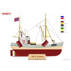 M/S Conny Nordisk fiskebd 1:25 byggest MODELL-TEC ogs til RC