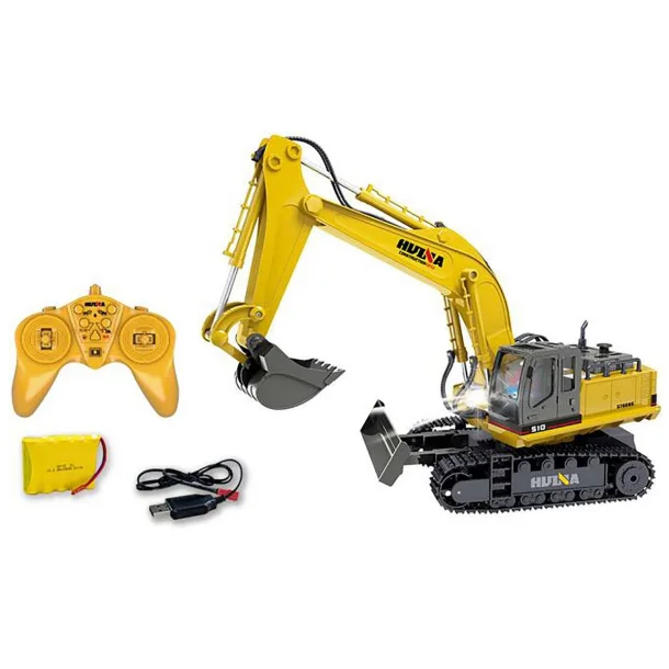 Excavator fjernstyret gravemaskine 1:16, 2,4GHz Ni-MH, 11 funktioner