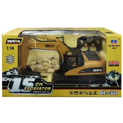 Huina 1/14 skala fjernstyret gravemaskine med metal skov