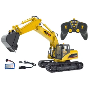 Huina 1/14 skala fjernstyret gravemaskine med metal skov