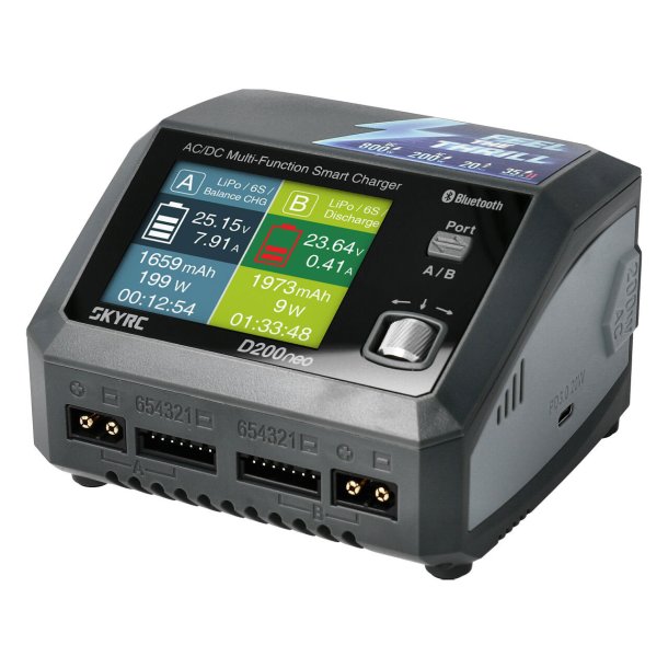 SkyRC oplader D200 Neo 1-6s 20A 200W AC