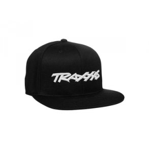 Snap Hat Flat Bill Black Traxxas Logo