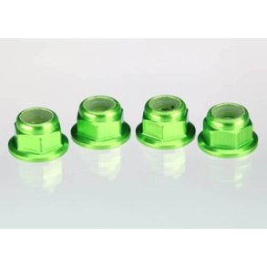 Lock Nut Flanged M4 Alu Green (4)