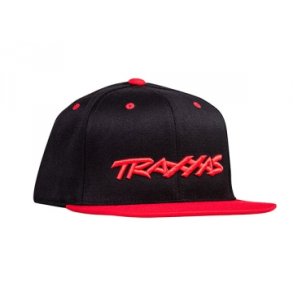 Snap Hat Flat Bill Black/Red Traxxas Logo