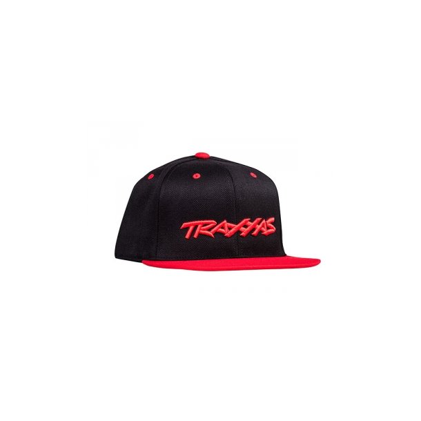 Snap Hat Flat Bill Black/Red Traxxas Logo