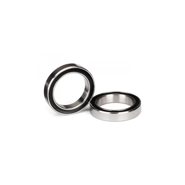 Ball Bearings 15x21x4mm Black Rubber Seal (2)