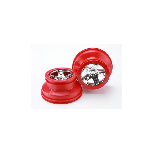 Wheels SCT Chrome-Red 2.2/3.0" 4WD/2WD Front (2)