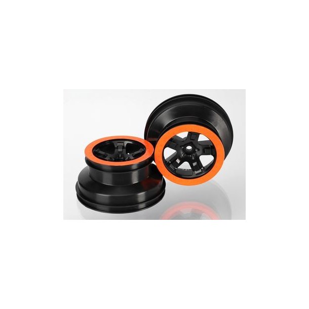 Wheels SCT Black/Orange 2.2/3.0" 4WD/2WD Rear (2)