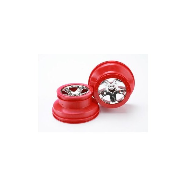 Wheels SCT Chrome-Red 2.2/3.0" 2WD Front (2)
