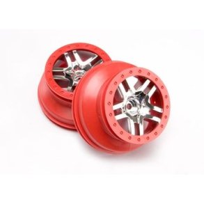 Wheels SCT Split-Spoke Satin Chrome-Red 2WD Front (2)