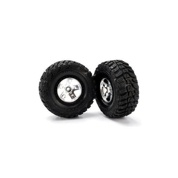 Tires &amp; wheels, assembled, glued (SCT satin chrome, beadlock