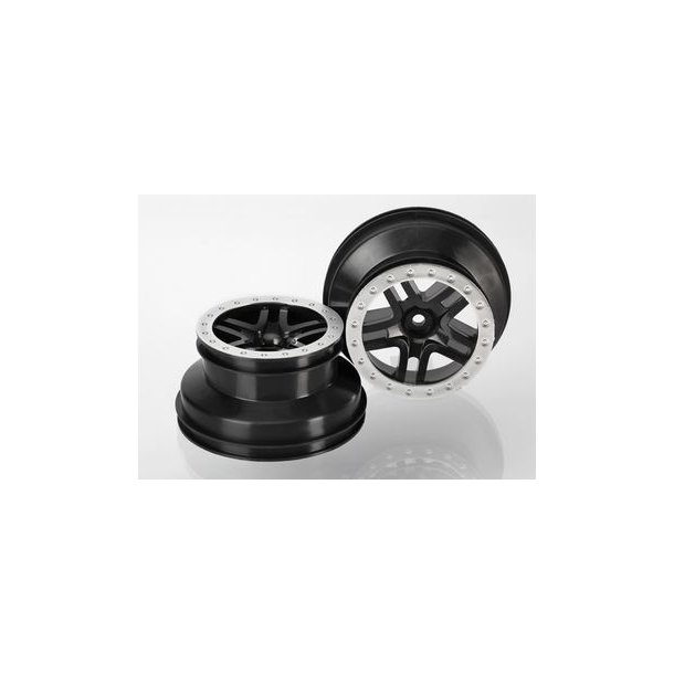 Wheels SCT Split-Spoke Black-Satin 2.2/3.0" 2WD Front (2)