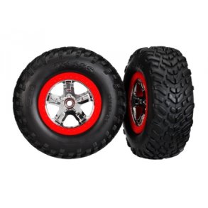 Tires & Wheels SCT/SCT Chrome-Red 4WD/2WD Rear TSM (2)