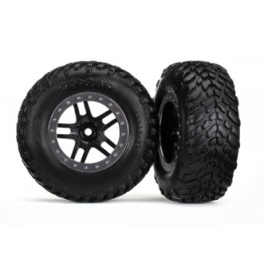 Tires & Wheels SCT/S-Spoke Black-Satin 4WD/2WD Rear TSM