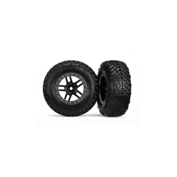 Tires &amp; Wheels SCT/S-Spoke Black-Satin 4WD/2WD Rear TSM