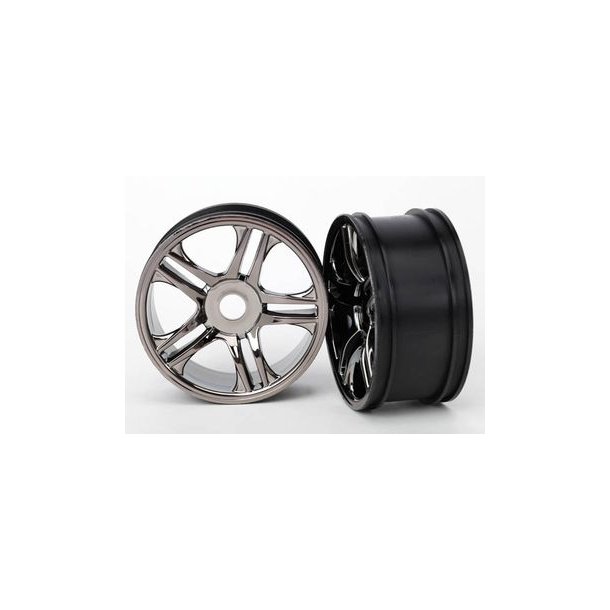 Wheels Split-Spoke Black Chrome Rear (2) XO-1