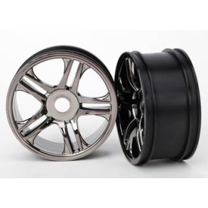 Wheels Split-Spoke Black Chrome Front (2) XO-1