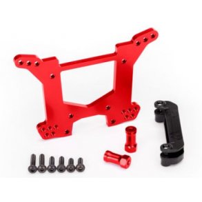 Shock Tower Rear Alu Red Rustler/Hoss 4x4