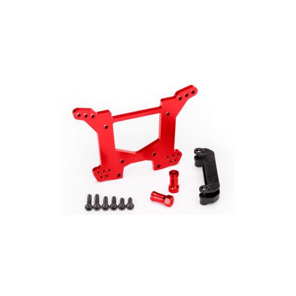 Shock Tower Rear Alu Red Rustler/Hoss 4x4