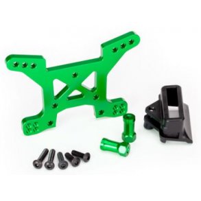 Shock Tower Front Alu Green Rustler/Hoss 4x4