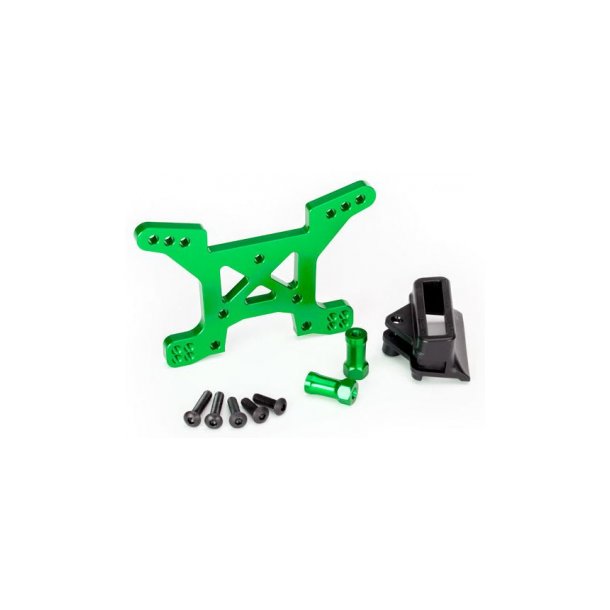Shock Tower Front Alu Green Rustler/Hoss 4x4