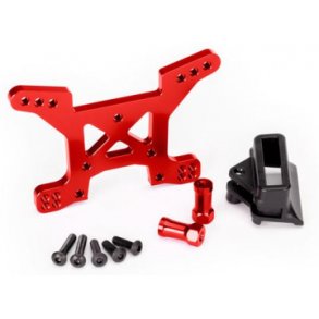 Shock Tower Front Alu Red Rustler/Hoss 4x4
