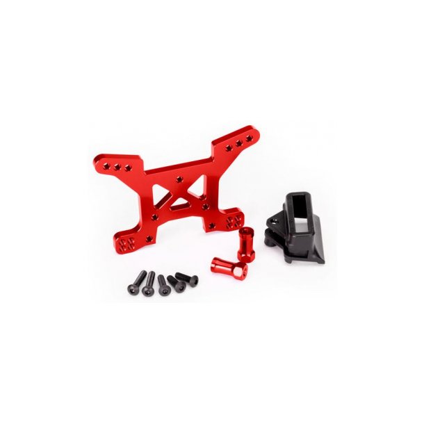 Shock Tower Front Alu Red Rustler/Hoss 4x4