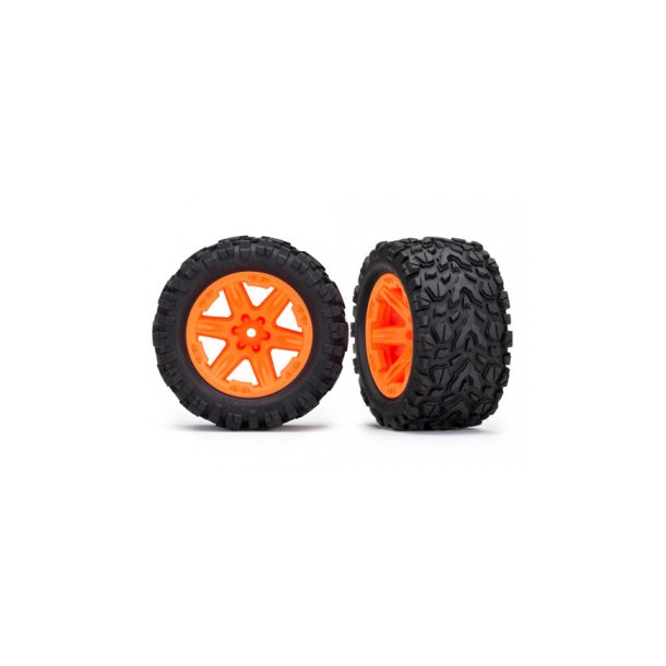 Tires &amp; Wheels Talon Extreme/RXT Orange 2.8" 2WD Rear TSM