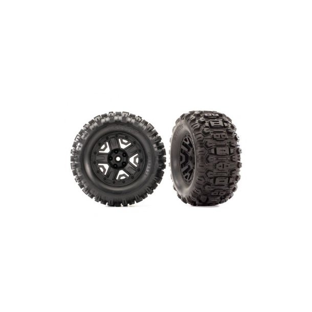 Tires &amp; Wheels Sledgehammer Black 2.8" 4WD (2)