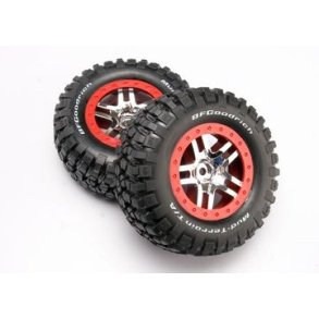 Tires & Wheels Goodrich/S-Spoke Chrome-Red 4WD/2WD Rear