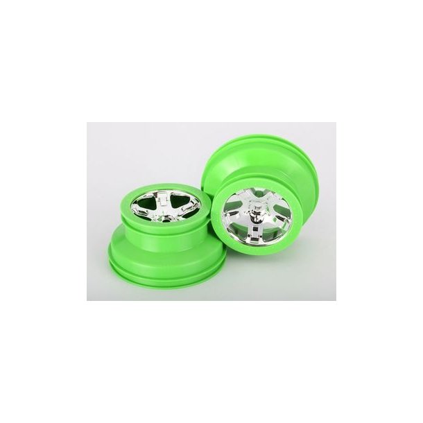 Wheels SCT Chrome-Green 2.2/3.0" 4WD/2WD Rear (2)