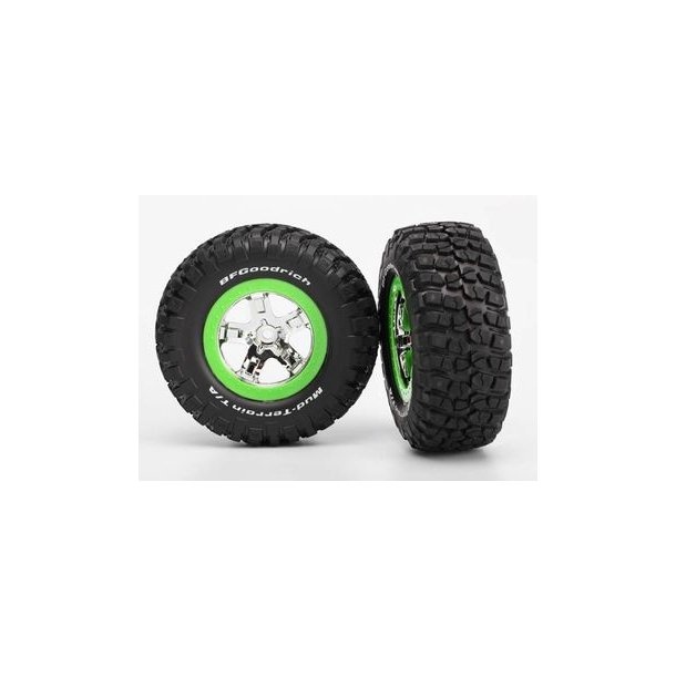 Tires &amp; Wheels BFGoodrich/SCT Chrome-Green 4WD/2WD Rear (2)