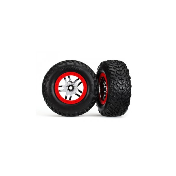 Tires &amp; Wheels SCT/S-Spoke Chrome-Red 4WD/2WD Rear TSM (2)