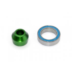Bearing Adapter Alu Green with Ball Bearing 10x15x4mm