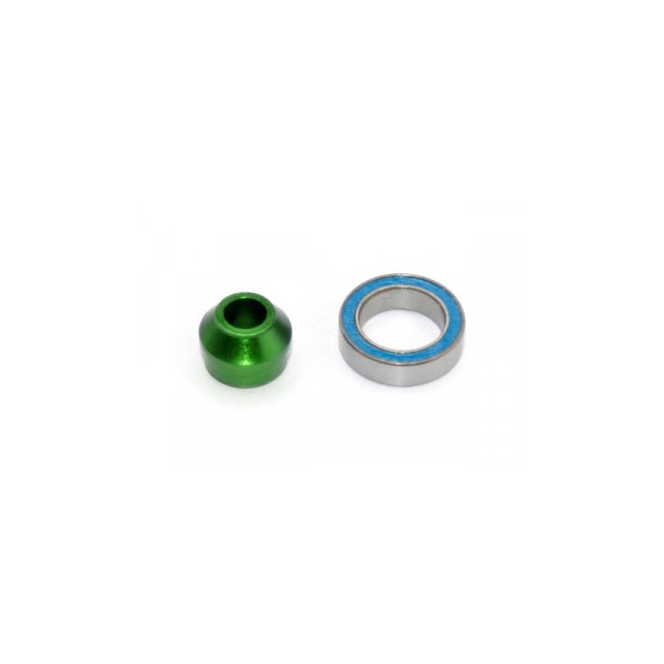 Bearing Adapter Alu Green with Ball Bearing 10x15x4mm