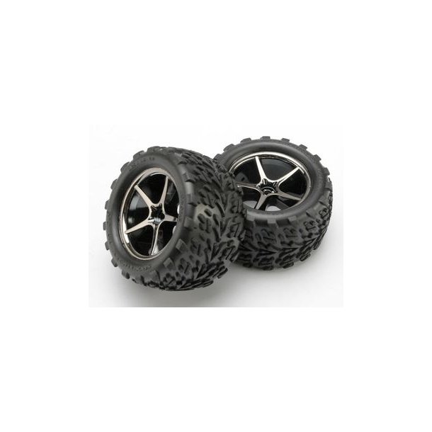 Tires &amp; Wheels Talon/Gemini Black Chrome 2.2" 1/16 (2)