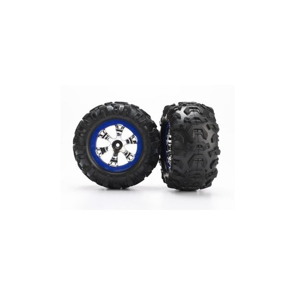 Tires &amp; Wheels Canyon AT/Geode Chrome-Blue 2.2" 1/16 (2)