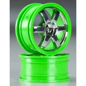 Wheels Volk Racing TE37 Chrome-Green 1/16 (2)