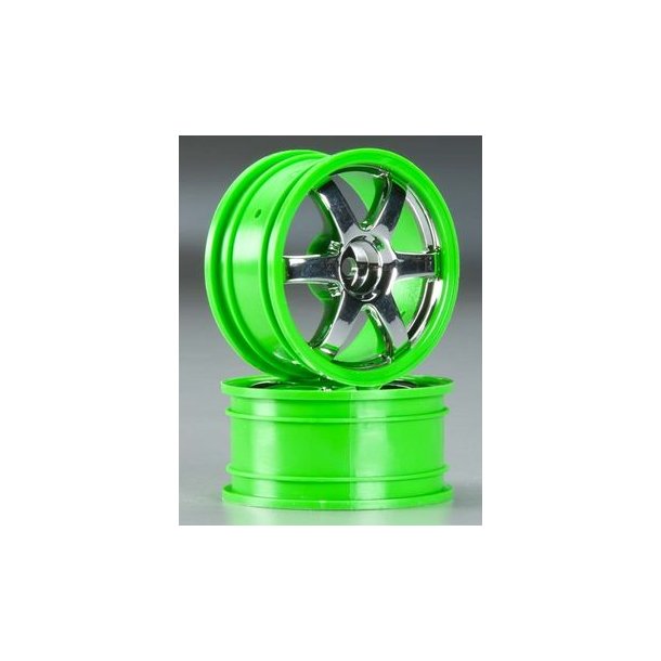 Wheels Volk Racing TE37 Chrome-Green 1/16 (2)