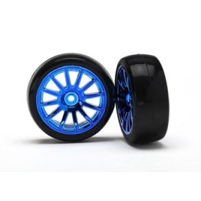 Tires & Wheels Slicks/12-Spoke Blue LaTrax Rally (2)
