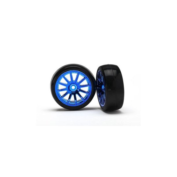 Tires &amp; Wheels Slicks/12-Spoke Blue LaTrax Rally (2)