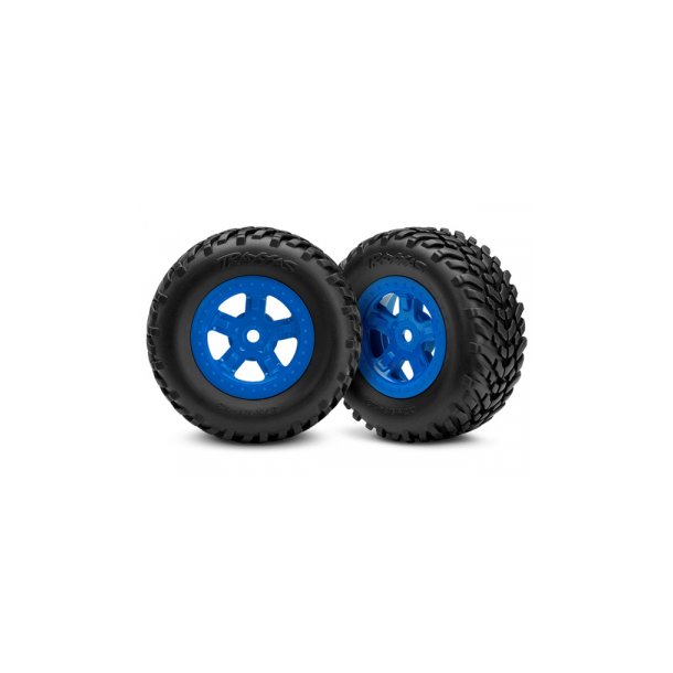 Tires &amp; Wheels SCT/SCT Blue  LaTrax PreRunner (2)