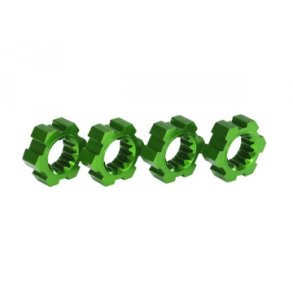 Wheel Hubs Alu Green (4)  X-Maxx